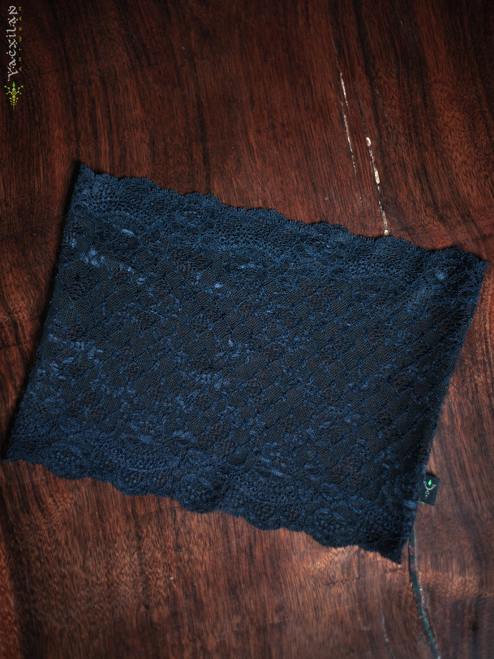Woman Crop Top / Braband Elastic Lace - DEEP OCEAN